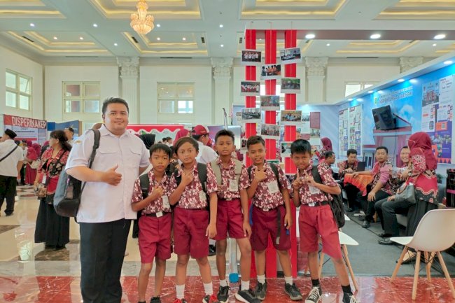 Siswa SDN Pacing Bermain dan Belajar di Kenduri Pengawasan Kabupaten Klaten